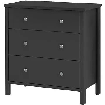 Danish Style Komoda Tange, 84 cm, černá (NT00873)