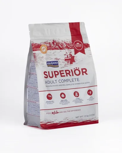 FISH4DOGS Granule malé pro dospělé psy Superior losos s bramborami 1,5 kg