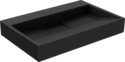 MEXEN Ava umyvadlo na desku litý mramor B/O 70 x 46, černá 23017070