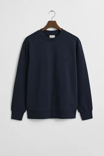 MIKINA GANT REG TONAL SHIELD C-NECK SWEAT EVENING BLUE