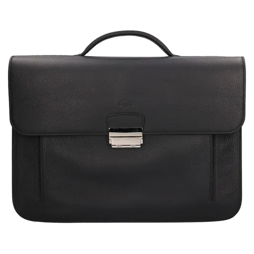 Luxusní pánská kožená aktovka Unidax Marko - černá