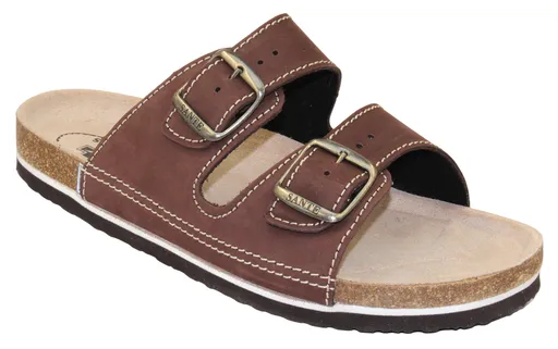 SANTÉ Pánské pantofle N/26/52/H/CP Hnědá v.42