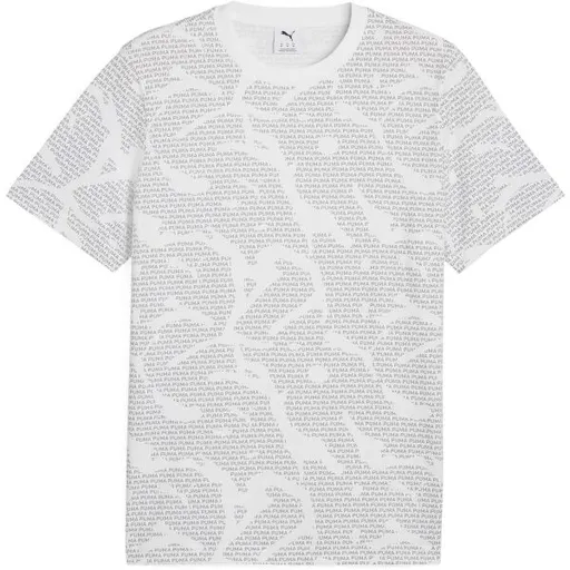 Puma ESSENTIALS LOGO LAB AOP TEE Pánské triko, šedá, velikost