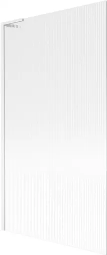 MEXEN/S Next L vanová zástěna FIX 100 x 150, proužky, bílá 895-100-000-03-09-20