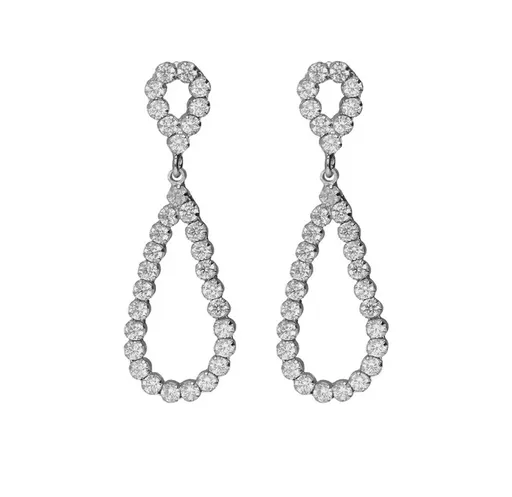 Victoria Cruz Visací náušnice s krystaly Teardrop Lieve A5534-07HT