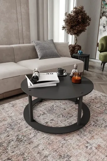 Konferenční stolek Hole Round - Black