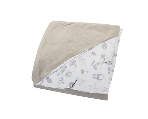 Bomimi Zavinovací deka do autosedačky VELVET lesní zvířátka, šedá