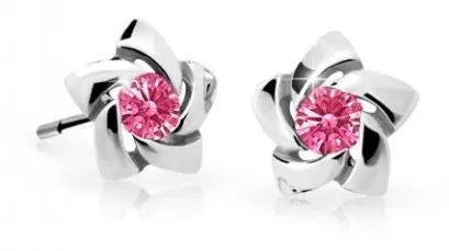 Cutie Jewellery Dětské náušnice z bílého zlata C2201-30-X-2 fuchsiová