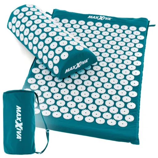 81549 MAXXIVA Akupresurní podložka s polštářem, 75x42 cm, petrolej