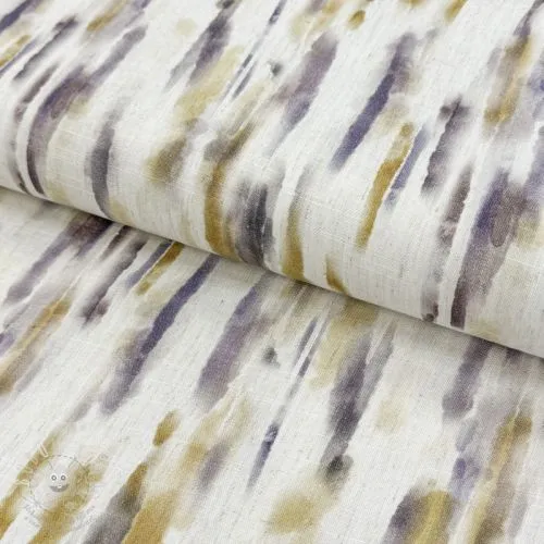 Viskóza se lnem Natural Lin Lina green digital print