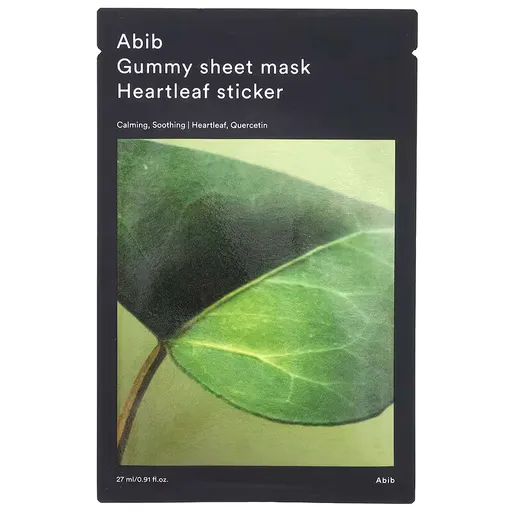 Abib Zklidňující plátýnková maska Heartleaf Sticker (Gummy Sheet Mask) 27 ml