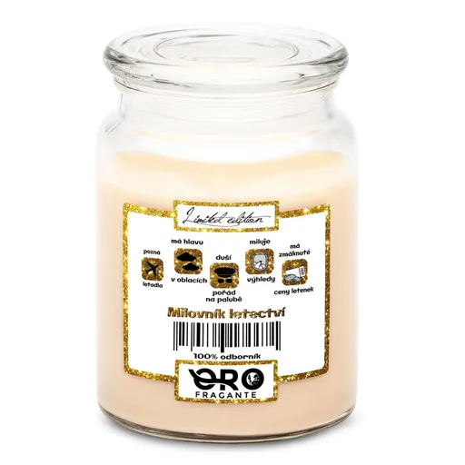 Svíčka Milovník letectví 100% (Vůně svíčky: Vanilka)
