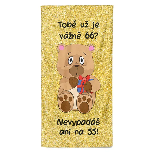 Osuška Tobě už je tolik? (věk: 66, Velikost osušky: 100x170cm)
