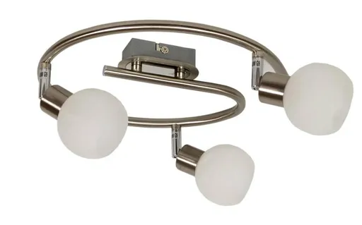 Spirálová stropní lampa 3X40W G9 saténový chrom ALABASTER
