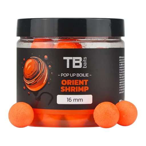 Tb baits plovoucí boilie pop-up orient shrimp + nhdc 65 g - 16 mm
