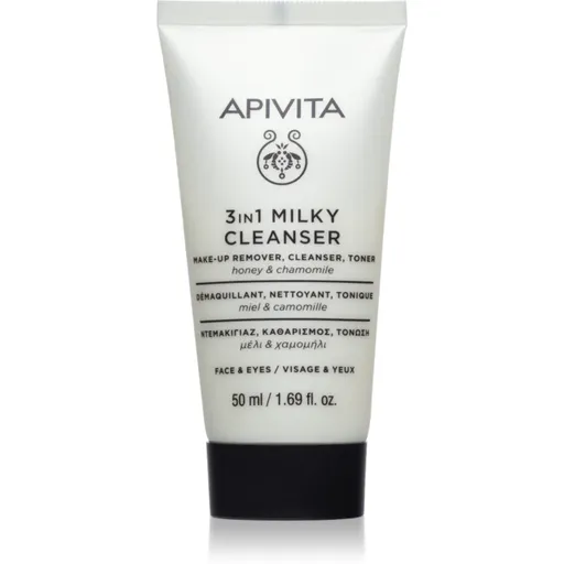 Apivita Cleansing Milk Face & Eyes čisticí mléko 3 v 1 na obličej a oči 50 ml