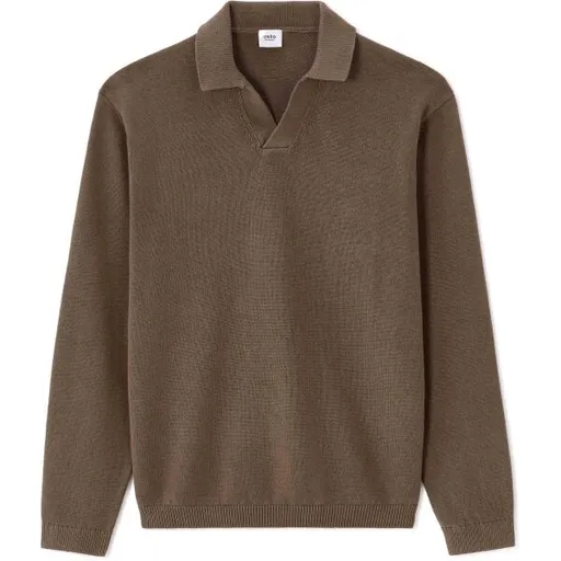 CELIO MERRYLE Pánský bavlněný svetr, hnědá, velikost