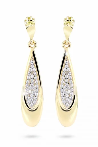 Cutie Jewellery Luxusní zlaté náušnice se zirkony Z8052-30-10-X-1