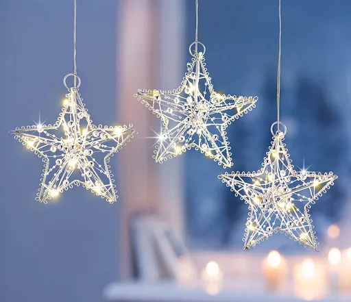 LED závěsná dekorace Perlová hvězda