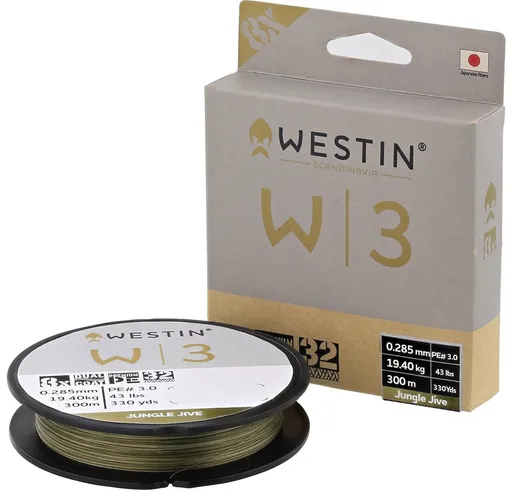 Westin splétaná šňůra w3 deadbait 8-braid deadbait jungle jive 300 m - 0,405 mm 38,7 kg