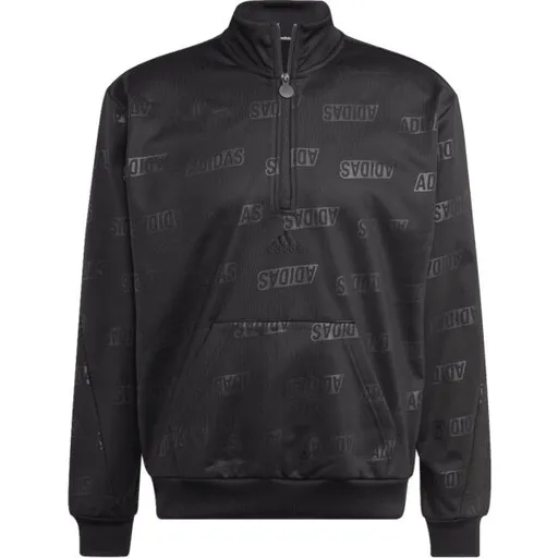 adidas EMBOSSED TOP Pánská mikina, černá, velikost