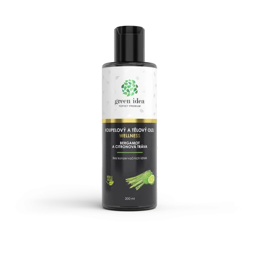 Bergamot a citronová tráva - koupelový a tělový olej 200 ml - Green idea