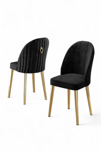 Sada židlí (2 kusy) Mara - Black, Gold