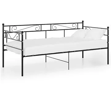 Shumee Rám rozkládací postele černý kovový 90×200 cm, 324767 (324767)