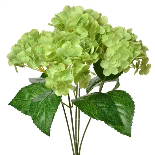 Zelená umělá květina hortenzie Hydrangea - 23*23*45 cm Clayre & Eef