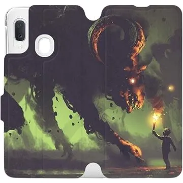 Flipové pouzdro na mobil Samsung Galaxy A20e - VA08P Příšera a kluk s pochodní (5903226907885)