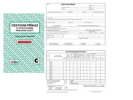Tiskopis Cestovní příkaz s vyúčtováním A5 50 listů BALOUŠEK