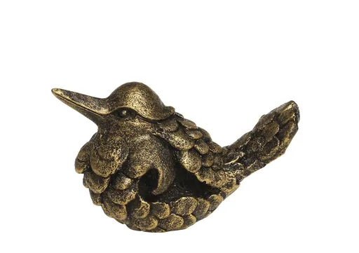 Mosazná antik dekorace socha ptáčka  - 11*7*9 cm Chic Antique