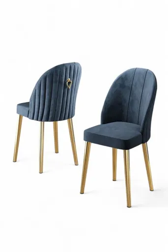 Sada židlí (6 kusů) Mara - Anthracite, Gold