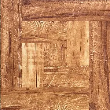 Samolepicí podlahové čtverce "dřevo rustik hnědé", DF0021, 11 ks = 1m2 (DF0021)