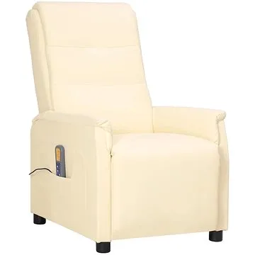 Shumee zvedací polohovací krémové umělá kůže, 3093327 (3093327)