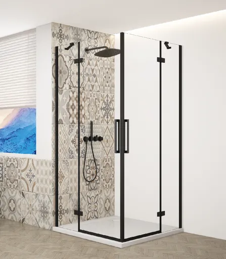 GELCO TRINITY BLACK obdélníkový kout 1000x1100 rohový vstup, čiré sklo, GT2210-11C-B GT2210-11C-B