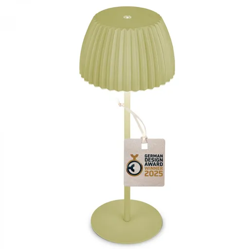BRILONER Nabíjecí stolní lampa Riffle - 36,5 cm, 2W, 200lm, IP44, bezdrátová, LED, stmívatelná, dotykový vypínač, zelená 7553019