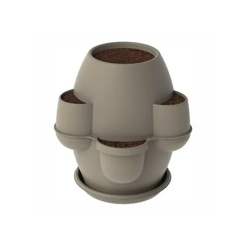 Bama Zahradní květináč s podmiskou Oasi cappuccino, 70 x 80 x 70 cm