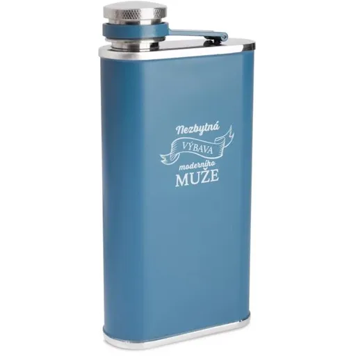 ALBI NEZBYTNÁ VÝBAVA MODERNÍHO MUŽE Placatka, modrá, velikost 320 ML