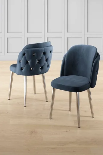 Sada židlí (4 kusy) Axle - Anthracite, Chrome