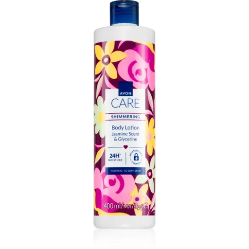 Avon Care Jasmine Scent & Glycerine třpytivé mléko pro normální a suchou pokožku 400 ml