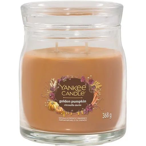 Yankee Candle Vonná svíčka střední Signature Golden Pumpkin, 368 g, M