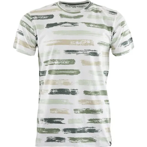 ALPINE PRO LOGED Pánské triko, bílá, velikost