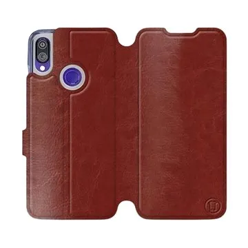 Flipové pouzdro na mobil Xiaomi Redmi Note 7 v provedení  Brown&Gray s šedým vnitřkem (5903226828975)