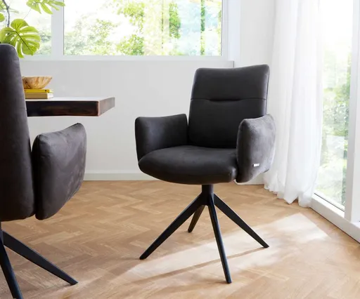 Otočná židle Jova-Flex s područkami křížová podnož široká kov