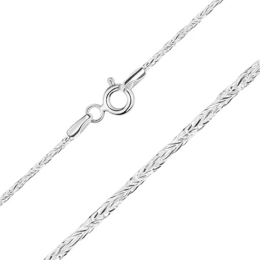 Stříbrný řetízek 925 - zatočená třpytivá linie, 1,3 mm