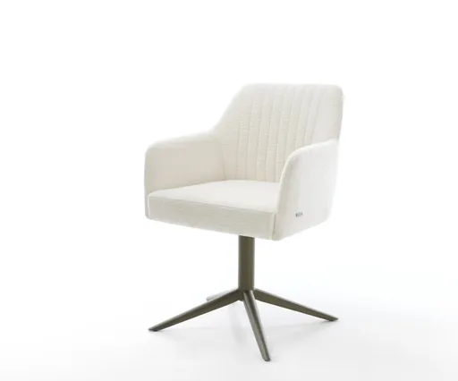 Jídelní židle Greg-Flex bouclé měkký béžová podnož křížová