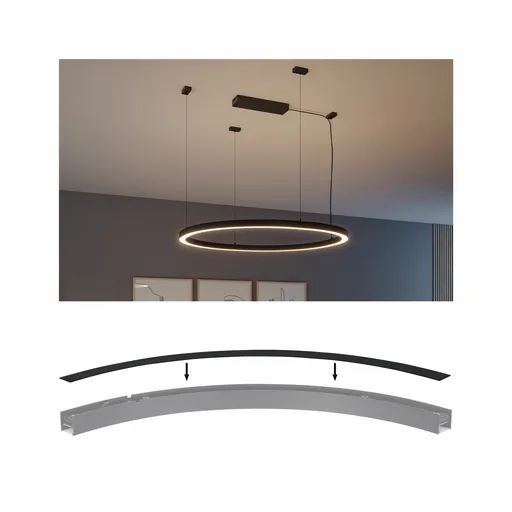 PAULMANN Linion příslušenství zakřivený kryt černá mat