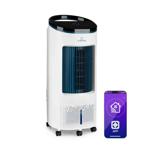 Klarstein IceWind Plus Smart 4-v-1, ochlazovač vzduchu, ventilátor, zvlhčovač, čistička vzduchu, ovládání aplikací
