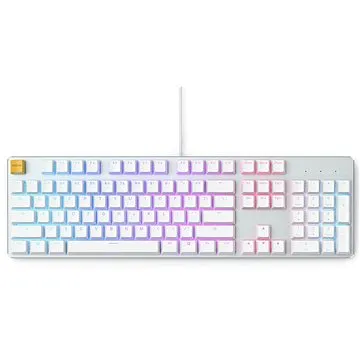 Glorious GMMK Full-Size White Ice Edition - Gateron-Brown, bílá - US (GLO-GMMK-FS-BRN-W)